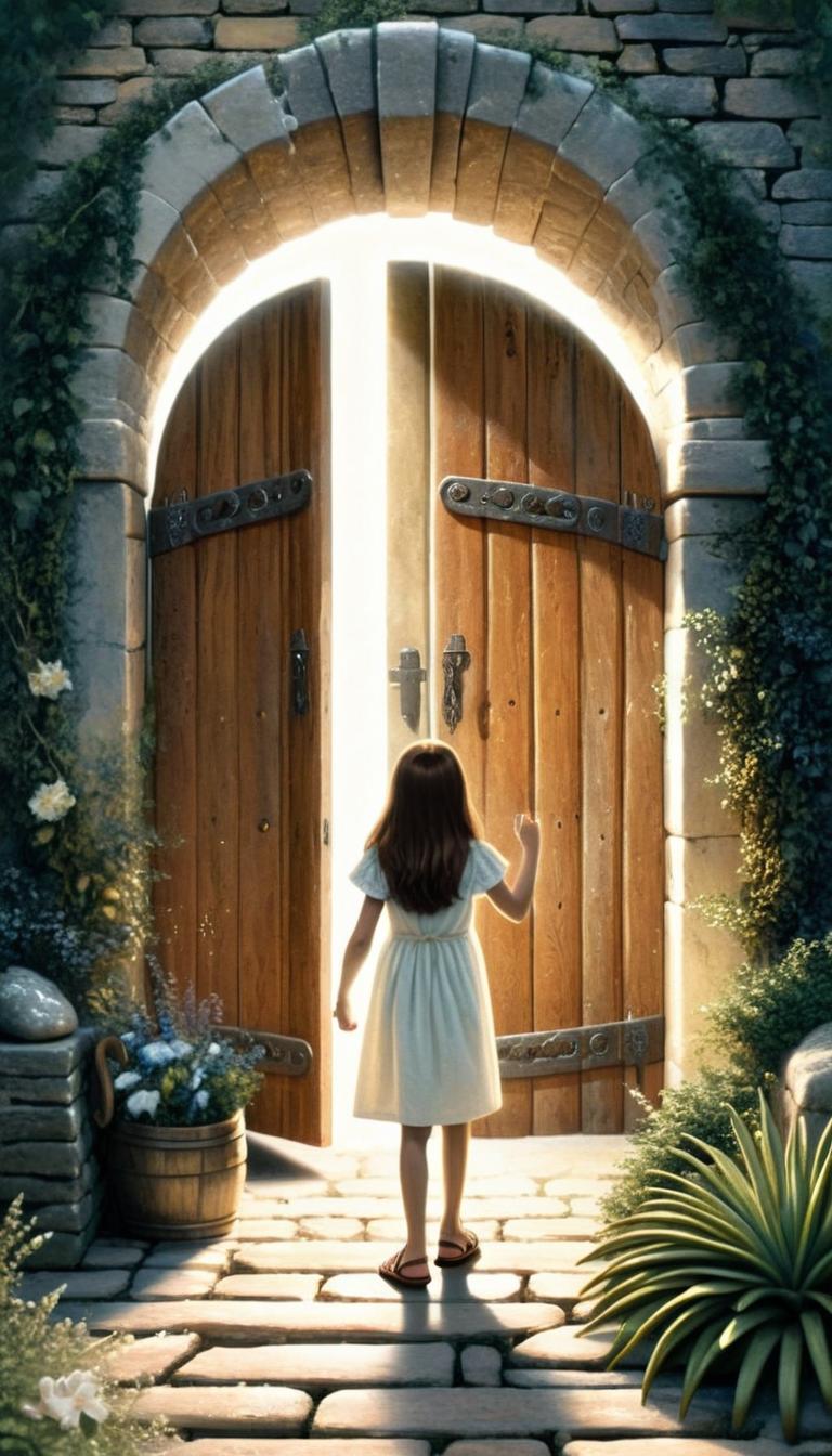 Embrace Adventure: Flowing White Dress in Ivy Archway
