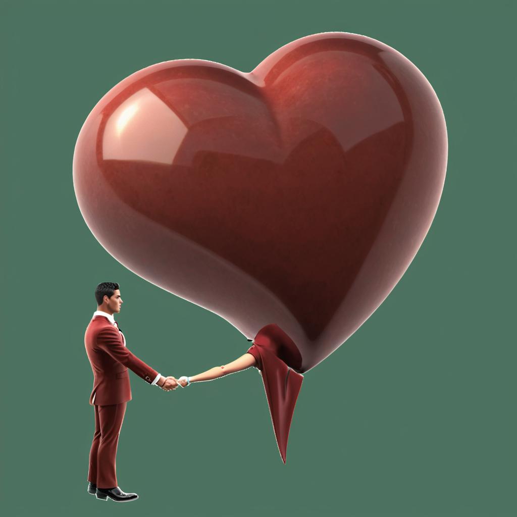 Heartfelt Partnership: Handshake in Love & Business
