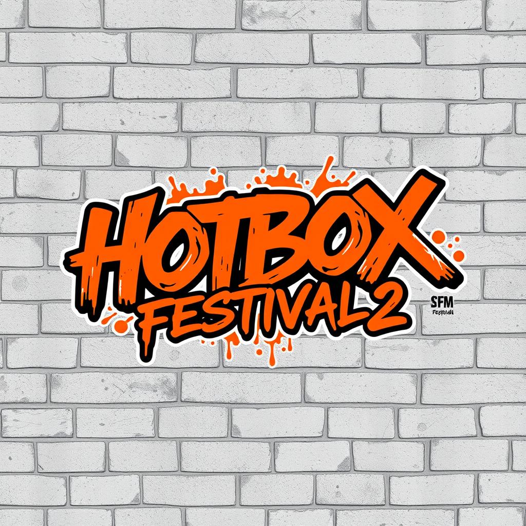 An expressive graffiti logo that prominently displays the text 'HOTBOX FESTIVAL 2' in an eye-catching style
