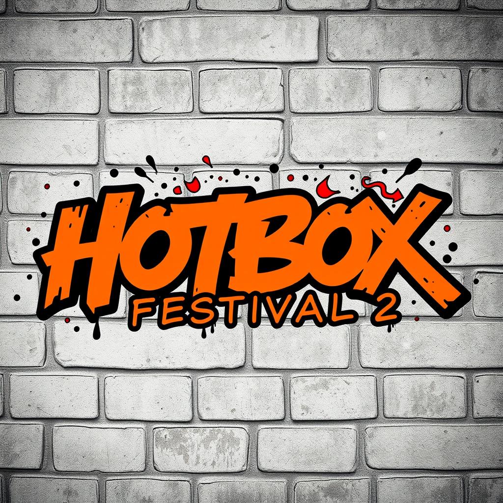 A vibrant graffiti logo that boldly displays the text 'HOTBOX FESTIVAL 2' in an energetic and artistic style
