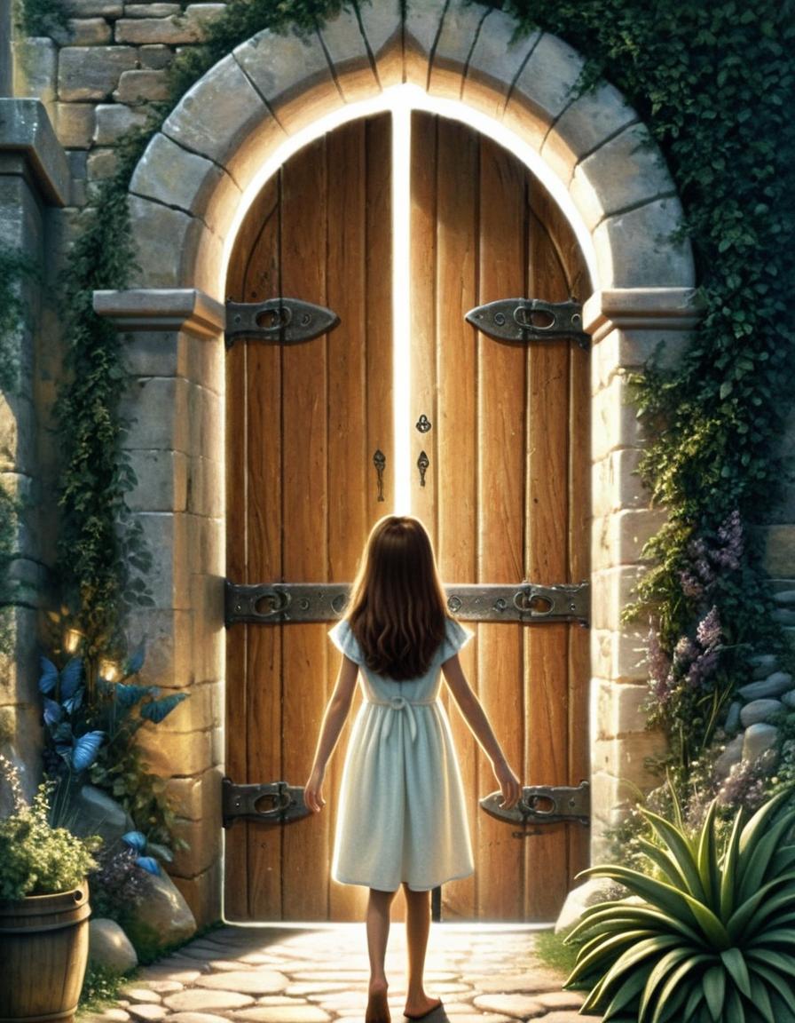 Graceful Beginnings: A Young Girl at the Archway