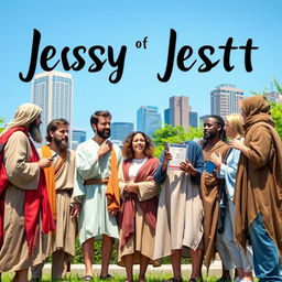 A contemporary portrayal of twelve modern-day disciples of Christ, each representing diverse backgrounds, cultures, and styles