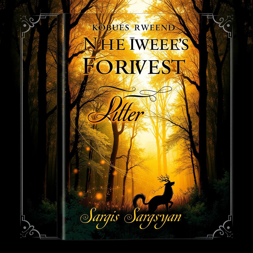A captivating book cover design featuring an enchanting landscape