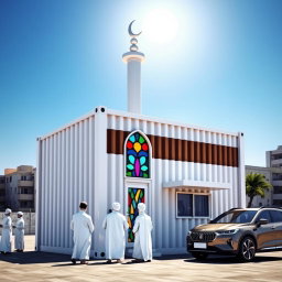 Innovative 3D Shipping Container Mosque Design