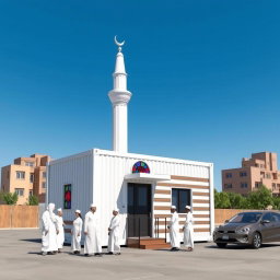 Innovative 3D Shipping Container Mosque Design