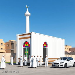 Innovative 3D Shipping Container Mosque Design