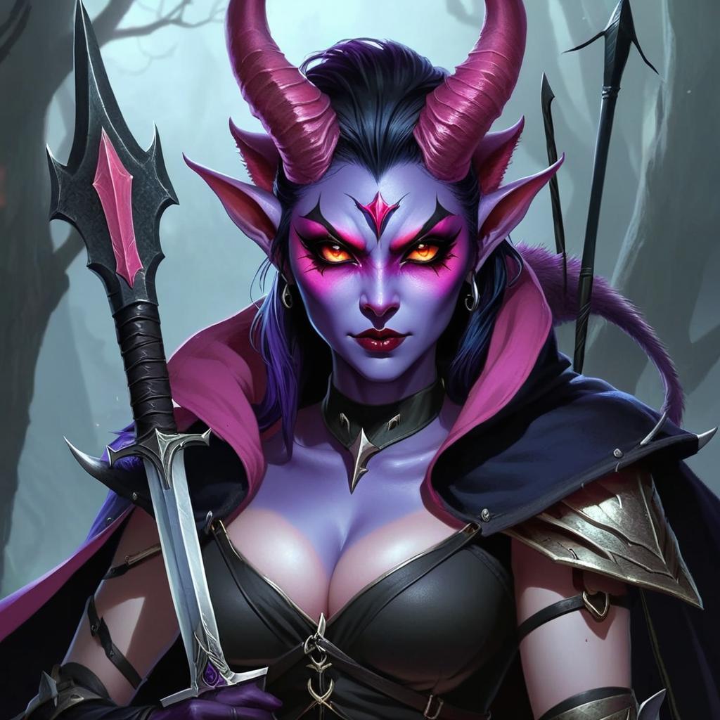 Fierce Warrior: A Fusion of Fantasy and Elegance