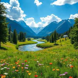 A stunning wallpaper design featuring a rich and vibrant landscape