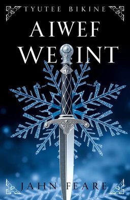 A visually striking book cover featuring a beautifully detailed dagger with an intricate hilt, placed against a backdrop of a large, delicate snowflake