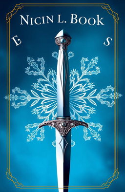 A visually striking book cover featuring a beautifully detailed dagger with an intricate hilt, placed against a backdrop of a large, delicate snowflake