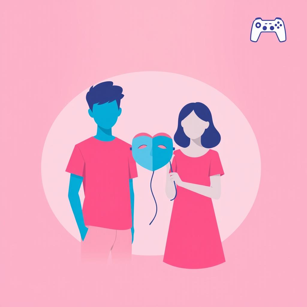 A flat 2D cover design featuring a modern teen boy on the left side, depicted in full light blue color with no face and no shirt, designed as a simple blue silhouette