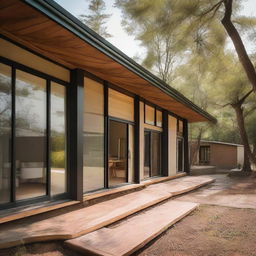 A retreat camp administration building, combining functionality with comfort, containing office spaces for administrative tasks, as well as comfortable bedrooms for relaxation at the end of a busy day.