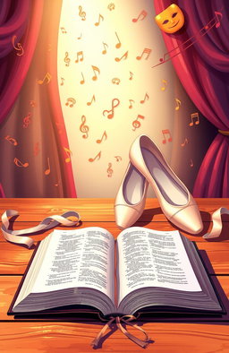 A beautifully illustrated scene featuring an open Bible (Biblia Sagrada) placed on a wooden table