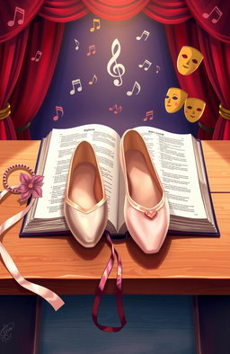 A beautifully illustrated scene featuring an open Bible (Biblia Sagrada) placed on a wooden table