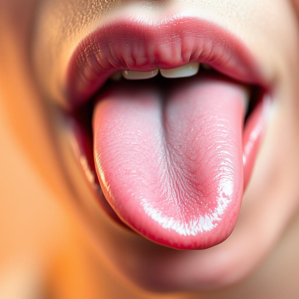 A vibrant close-up image of a human tongue, showcasing its unique textures and colors