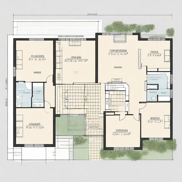 A 60x90 house plan featuring a master bedroom, kids' room, guest room, drawing room, kitchen, dirty kitchen, servant's quarters, lounge, and patio.