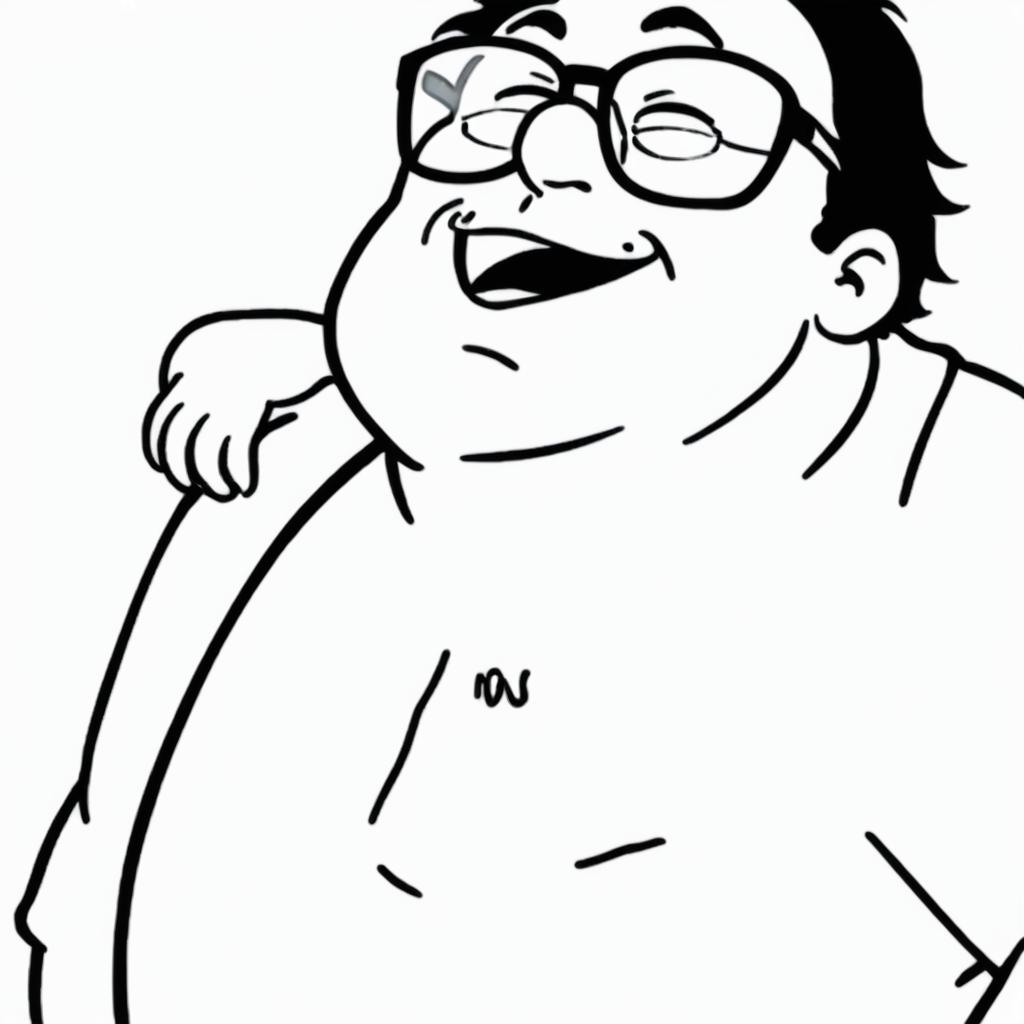 Laughing Bodybuilder Cartoon - Fitness Meets Fun