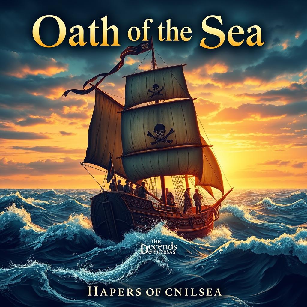 An evocative book cover for a novel titled 'Oath of the Sea'