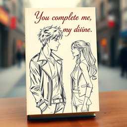 A captivating book cover design featuring a sketch-style illustration of a handsome 17-year-old male mafia character, dressed in a stylish leather jacket