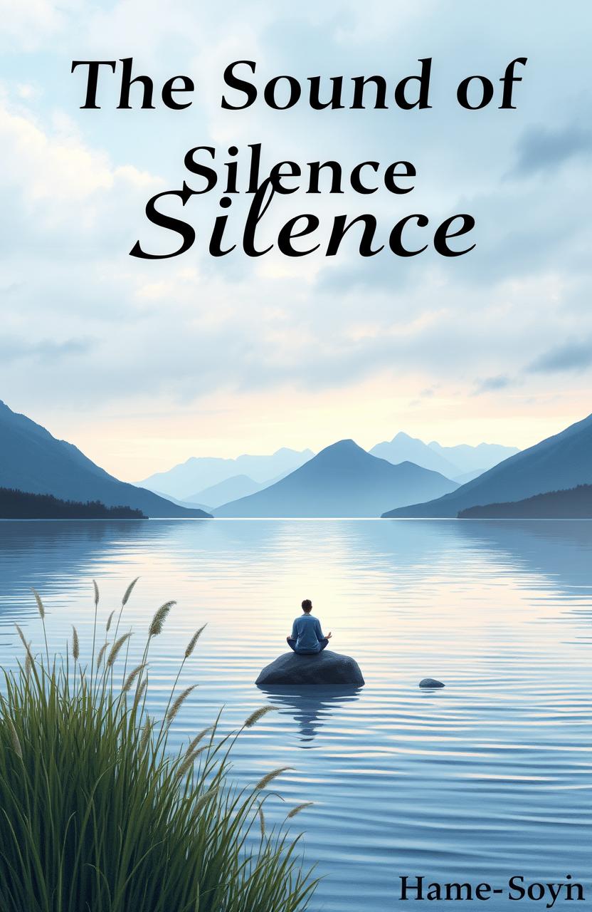 A serene landscape representing the theme of 'The Sound of Silence', painted in soft pastel colors