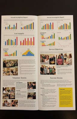 A detailed annual accomplishment report for an Extension Office displaying various achievements over the year