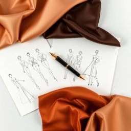 An elegant luxury fashion and editorial mood board featuring a chic flat-lay composition