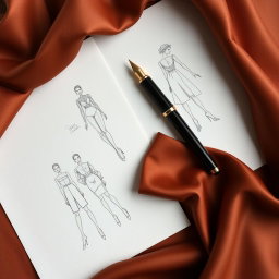 An elegant luxury fashion and editorial mood board featuring a chic flat-lay composition
