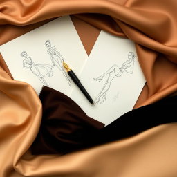 An elegant luxury fashion and editorial mood board featuring a chic flat-lay composition