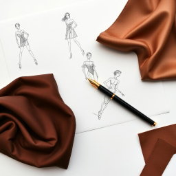 An elegant luxury fashion and editorial mood board featuring a chic flat-lay composition