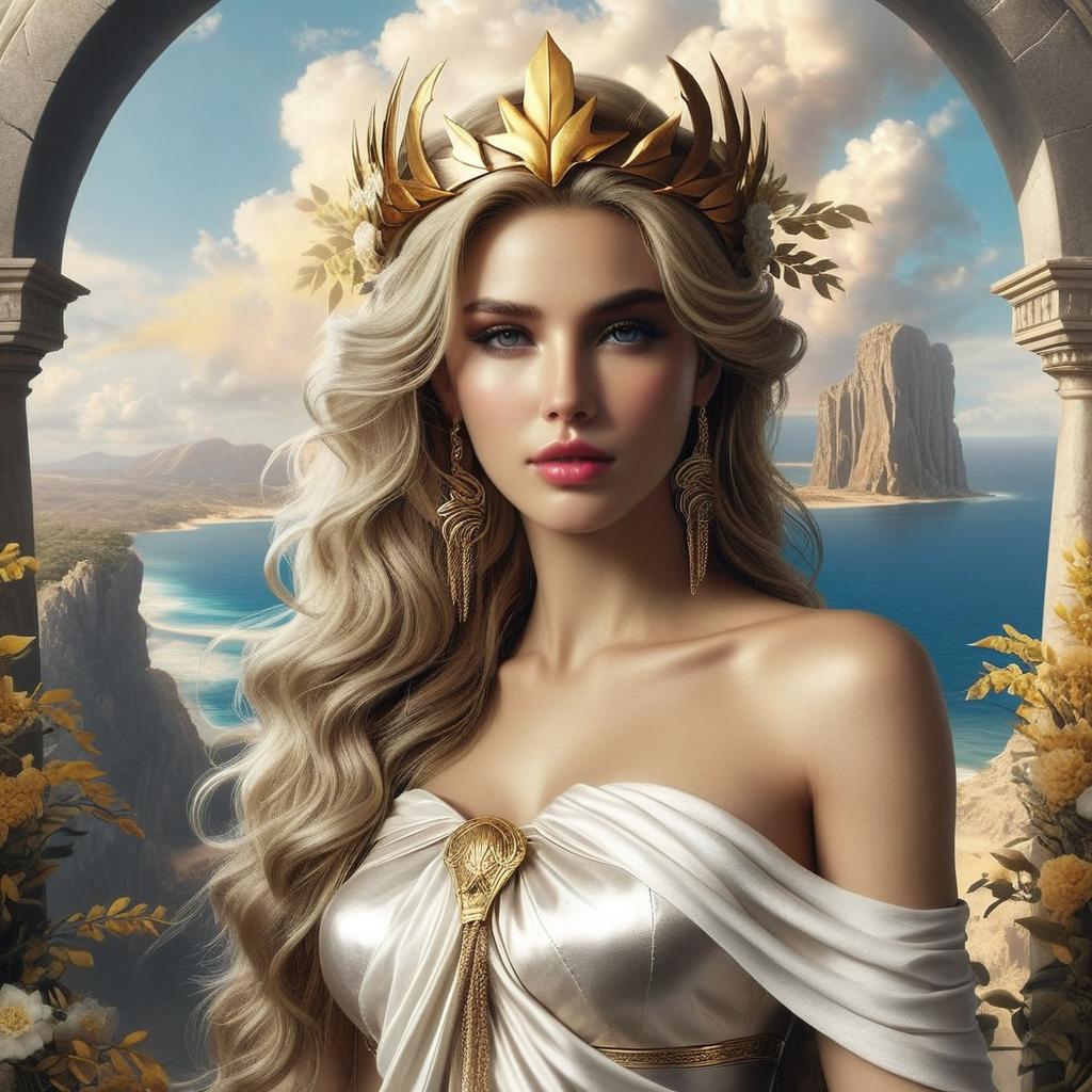 Elegant Deity: Beauty by the Archway