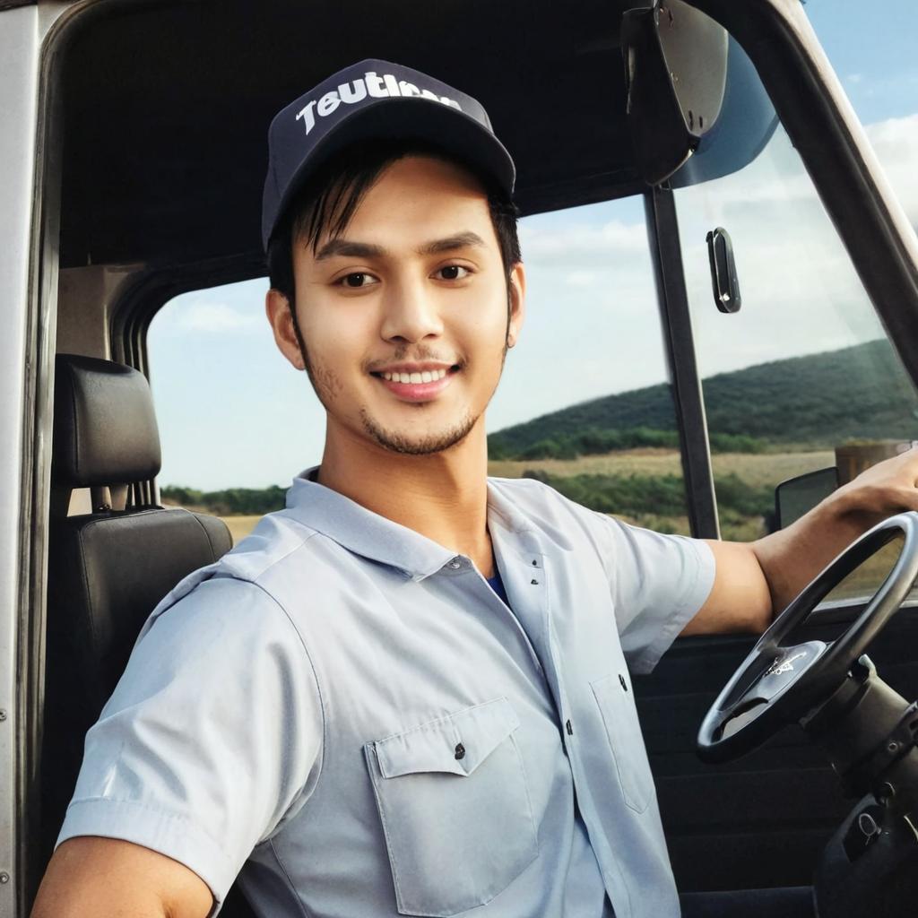 Adventure Awaits: Young Driver Embraces Freedom in Scenic Truck Journey