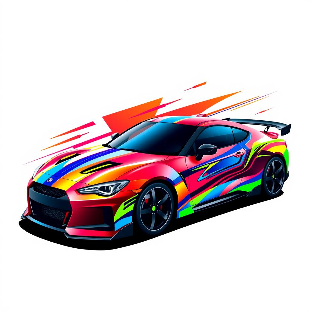 Rev Up Your Ride: Dynamic Sports Car Decal Design