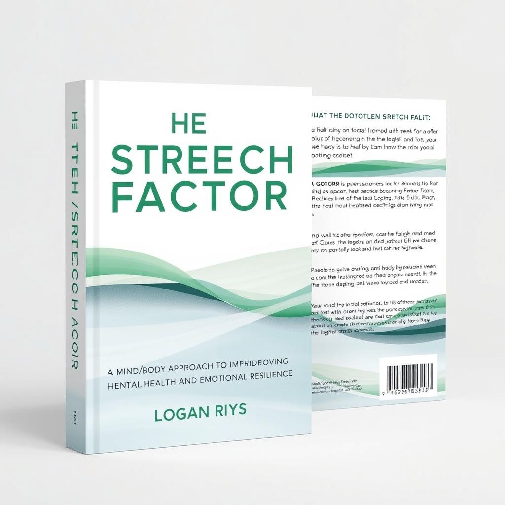 A book cover design for 'The Stretch Factor: A Mind/Body Approach to Improving Mental Health and Emotional Resilience' by Logan Rhys