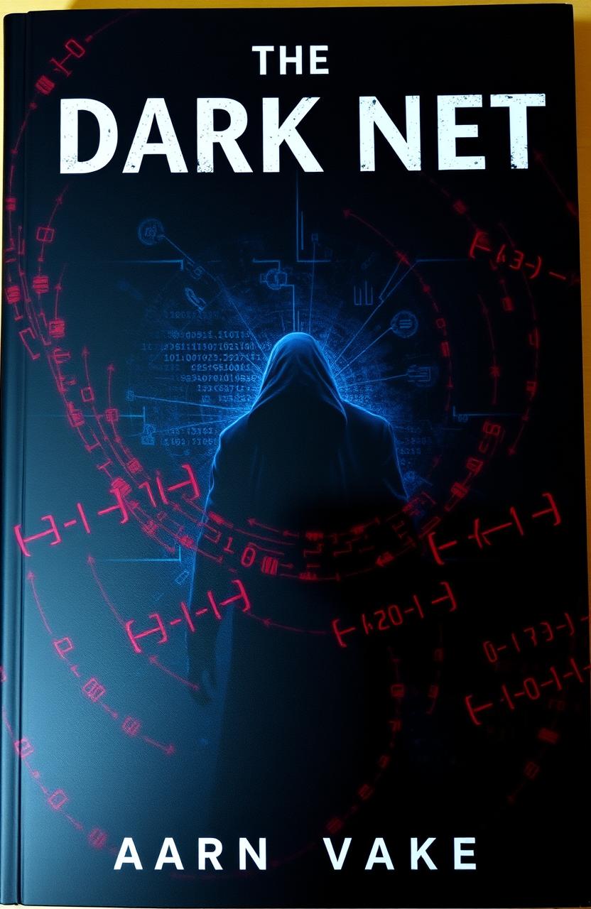 A dark and suspenseful book cover for 'The Dark Net'