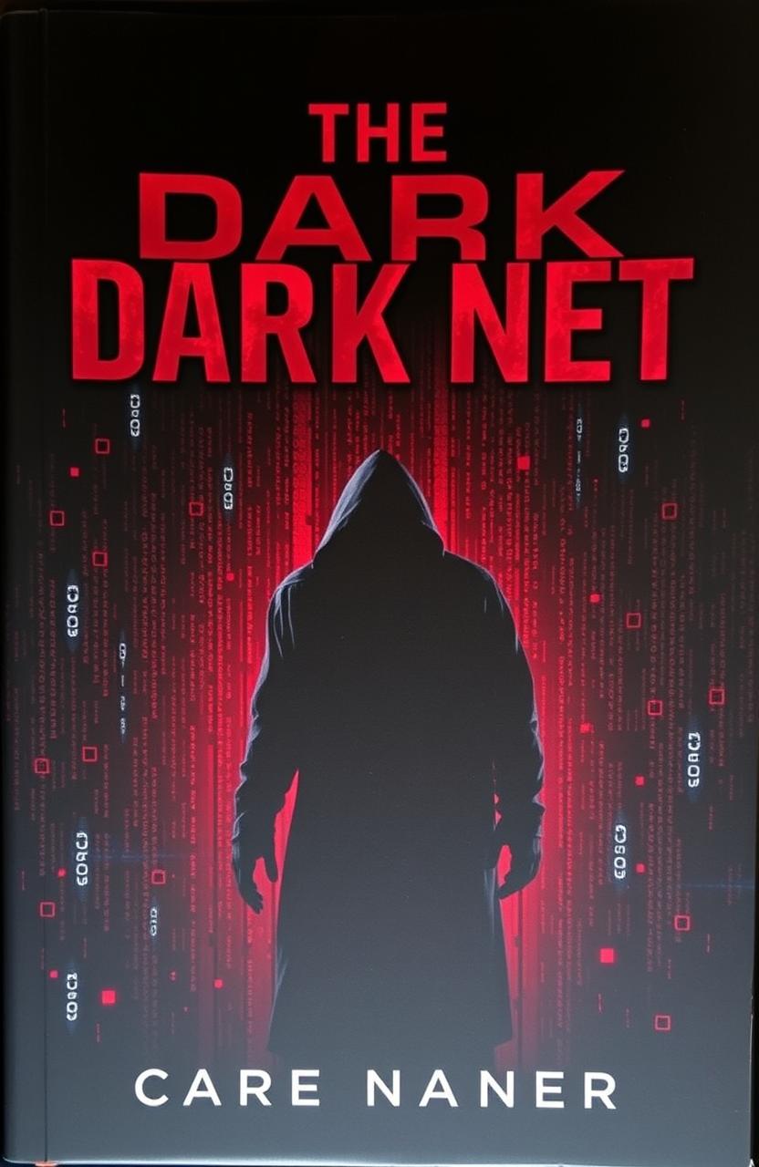 A dark and suspenseful book cover for 'The Dark Net'