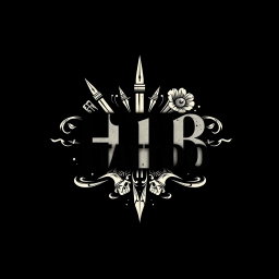 A modern logo design for a tattoo studio featuring the words 'HTB Tattoo' artistically integrated into the design