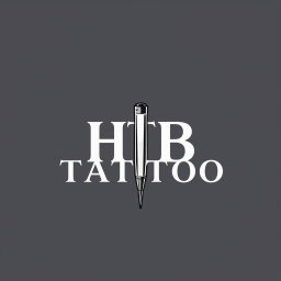 A logo design for a tattoo studio featuring the words 'HTB Tattoo' artistically integrated into the design