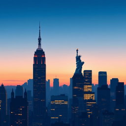 A high-quality, artistic background image of New York City