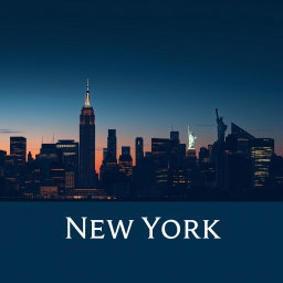A high-quality, artistic background image of New York City