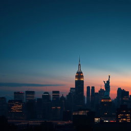 A high-quality, artistic background image of New York City