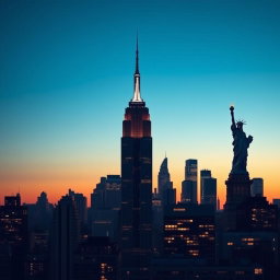 A high-quality, artistic background image of New York City