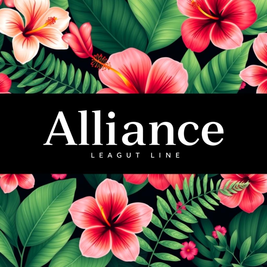 A stylish and modern branding design for a cosmetics line called 'Alliance' specifically targeted towards men
