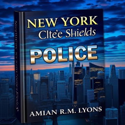 A compelling book cover for "New York City Police Shields" featuring the title prominently displayed in an elegant yet bold font
