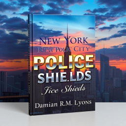 A compelling book cover for "New York City Police Shields" featuring the title prominently displayed in an elegant yet bold font