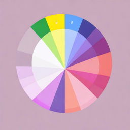 Generate an illustration demonstrating how to find both color names and numbers in a color palette or color wheel guide, with a focus on the purple spectrum.