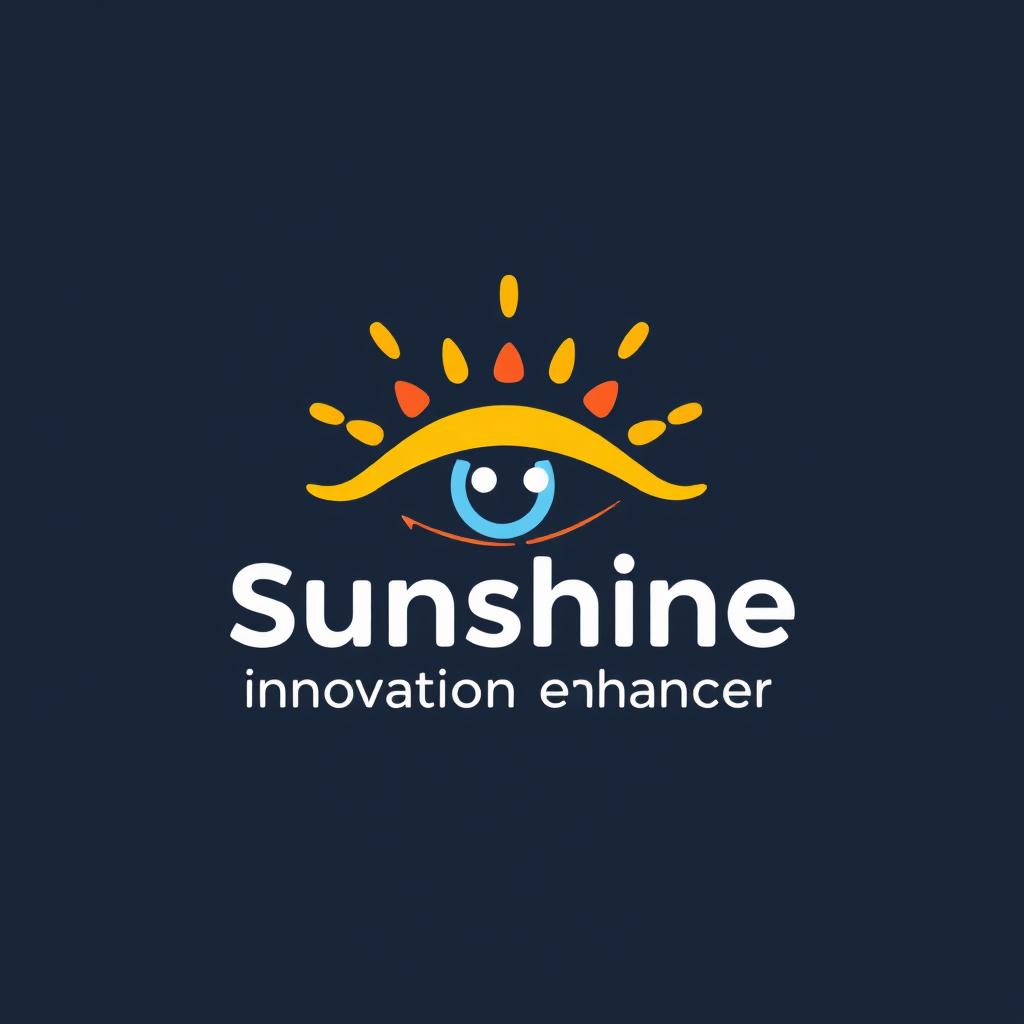 A thoughtful and inclusive logo design for a specialized technology company named 'نوآوری افزای آفتاب مهر' (Sunshine Innovation Enhancer), focused on supporting visually impaired individuals