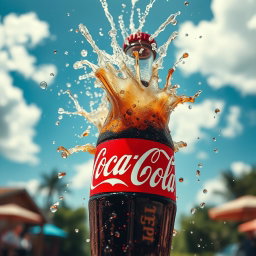 Coca-Cola Explosion: A Splash of Energy!