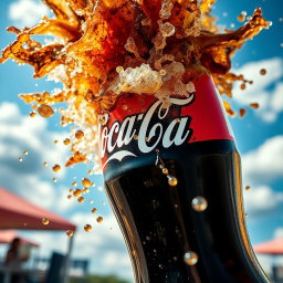 Coca-Cola Explosion: A Splash of Energy!