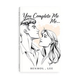A book cover design featuring a stylish sketch of a handsome 19-year-old male character, resembling a celebrity, with a sharp nose, tall stature, and an athletic build