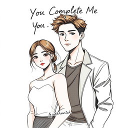 A book cover illustration featuring a sketched style image of a handsome 19-year-old male character resembling a stylish Korean artist